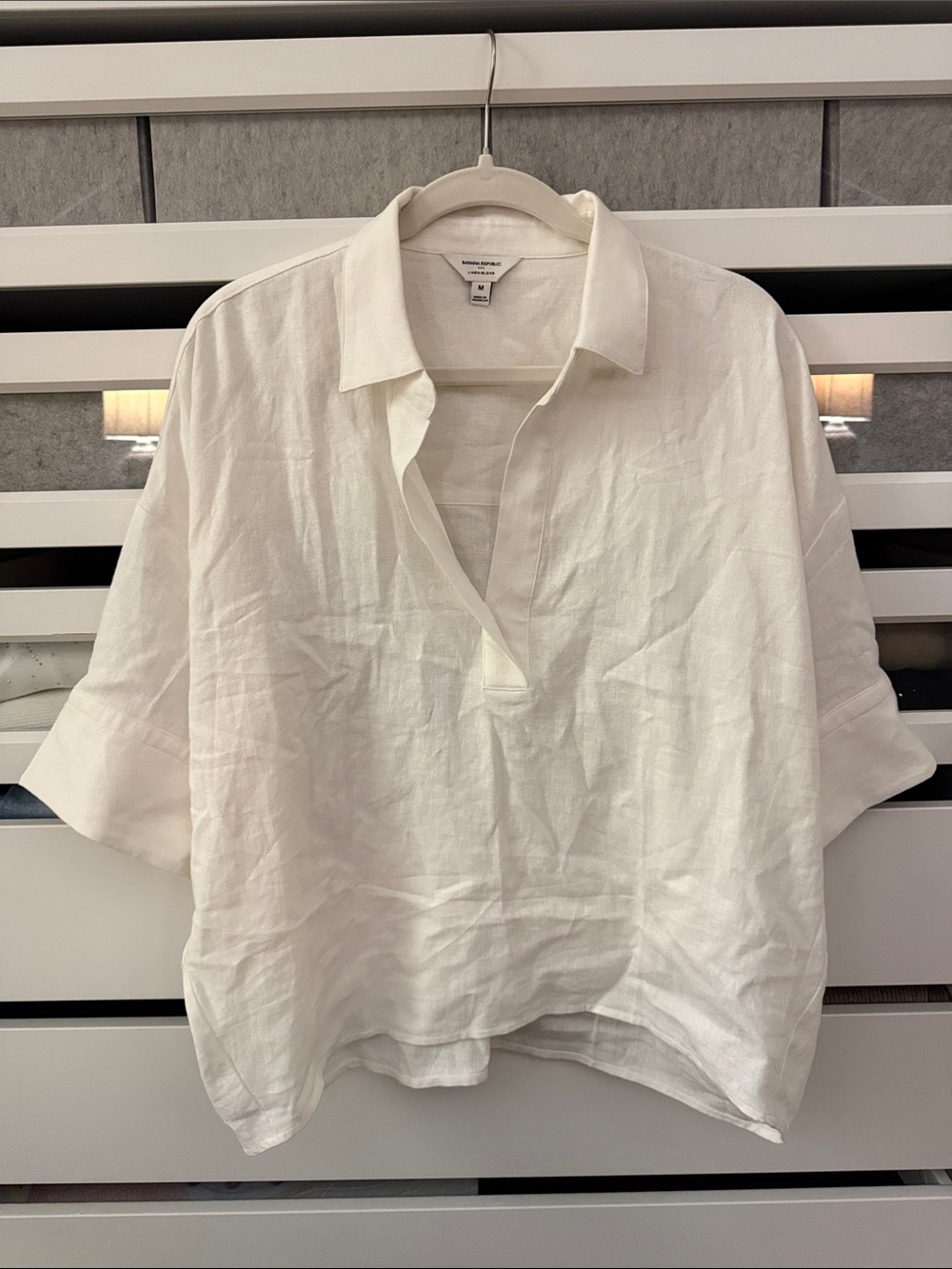 Banana Republic Linen Collared Top - Picture 1 of 1